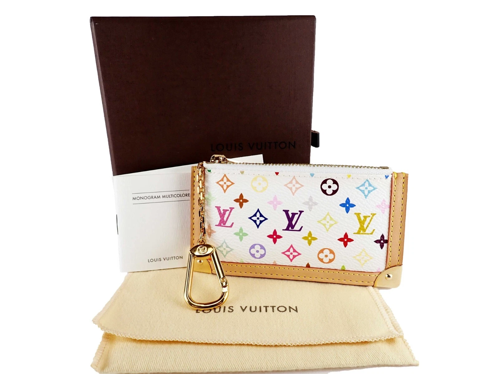 LOUIS VUITTON（LV） LOUIS VUITTON Monogram Multicolore Portachiavi Astuccio Portamonete M92655 Bianco