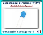 *** LOT AU CHOIX DE 2*5 OU 10 CONDENSATEURS CERAMIQUES HAUTE TRENSION 3KV ***