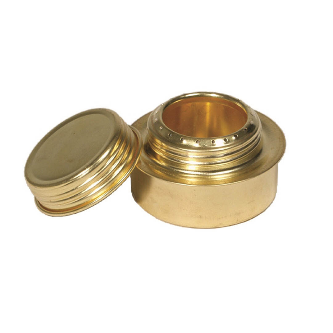 M-Tec Alchol Spirit Cooking Stove Pot Can Brass Outdoor Camp Hiking