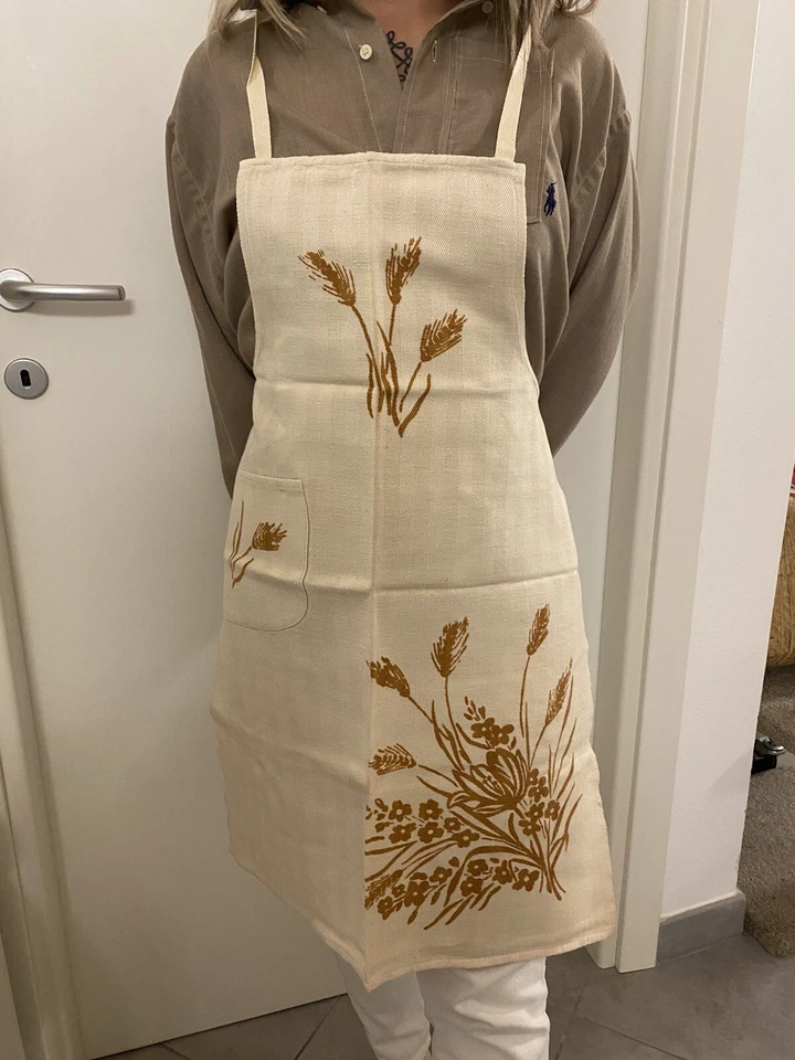 Set grembiule e strofinaccio da cucina con stampa romagnola, color ruggine - Immagine 4 di 4