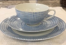 Połowa wieku MCM Arzberg Bast Decor 2 zestawy talerzy i kubków Niemcy VINTAGE