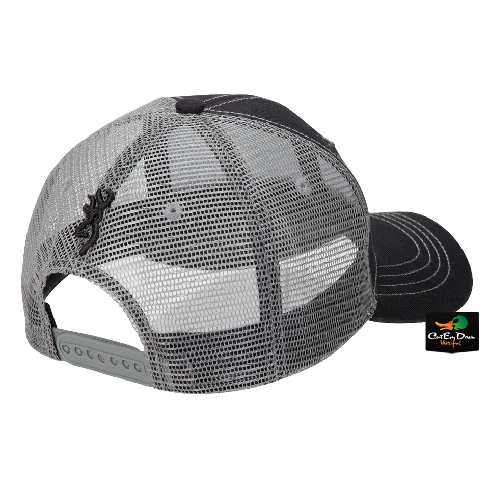 NEW BROWNING PATRIOT MESH BACK SNAPBACK HAT BALL CAP BUCKMARK LOGO SLATE GRAY - Image 2 of 2