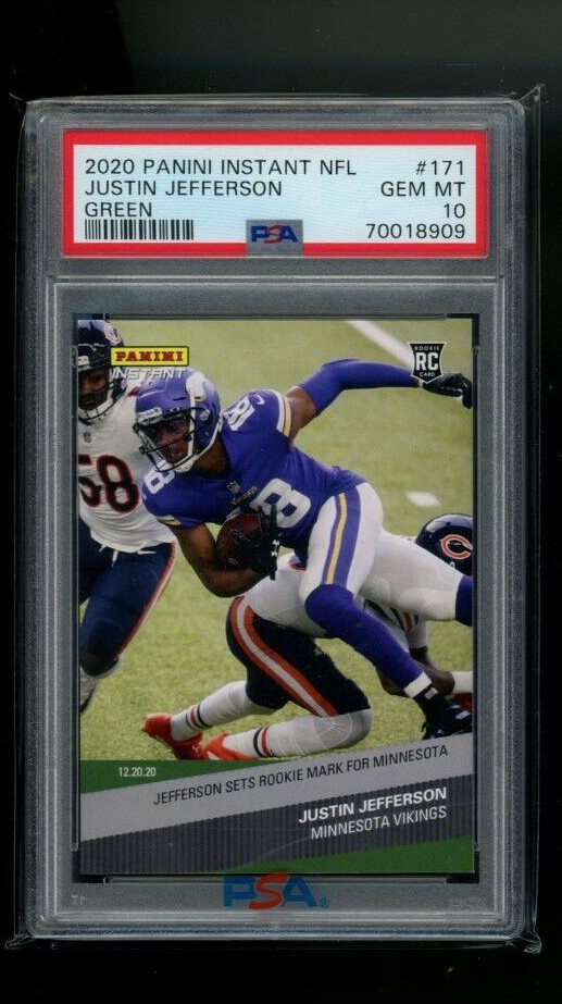 Justin Jefferson Panini Instant NFL #171 Green