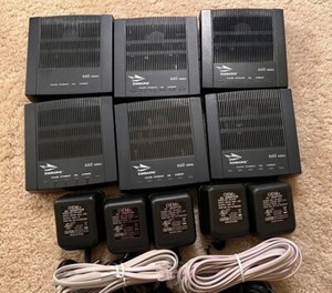 Lot of 6 Embarq 660 Modems, 5 power adapters, Various conditions - PARTS