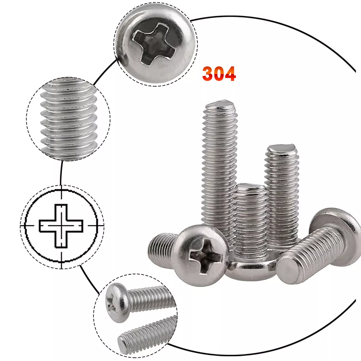 Machine Screw Pan Head Phillips Head M1 M1.2 M1.4 M1.5 M1.6 - M2