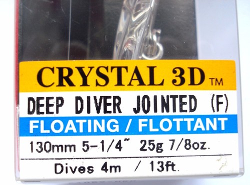 Yo Zuri Crystal 3D Deep Diver Jointed 130 25g Japón Mar Señuelo Pesca, Hard Bait - Picture 2 of 13