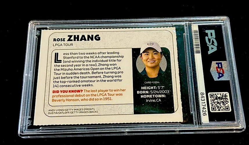 Rose Zhang Rookie Sports Illustrated for Kids SI RC Card Golf 2023 LPGA PSA 8 - Image 2 of 2