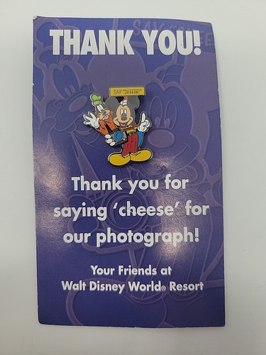 Rare Disney Pin - Thank You For Saying Cheese - Say Cheese - Mickey Goofy Pin