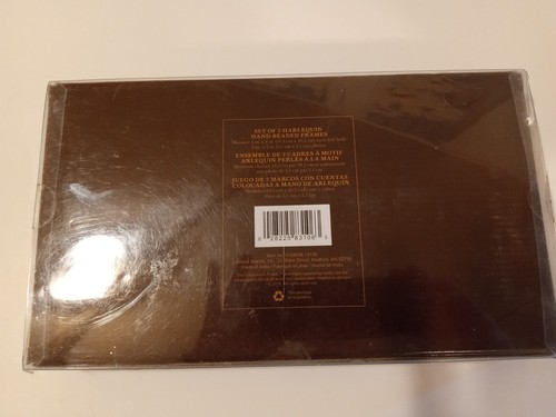 The Bombay Company Set of Harlequin Hand-Beaded Frames New in Package - Picture 7 of 7