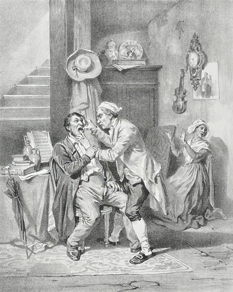 Le dentiste la peur du mal donne le mal de la peur d'après Bayol C 1850 - Photo 4/4