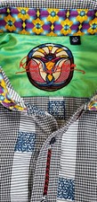 Mens ROBERT GRAHAM Flip Cuff Long Sleeve Button Up Shirt Blue Green Size Large L