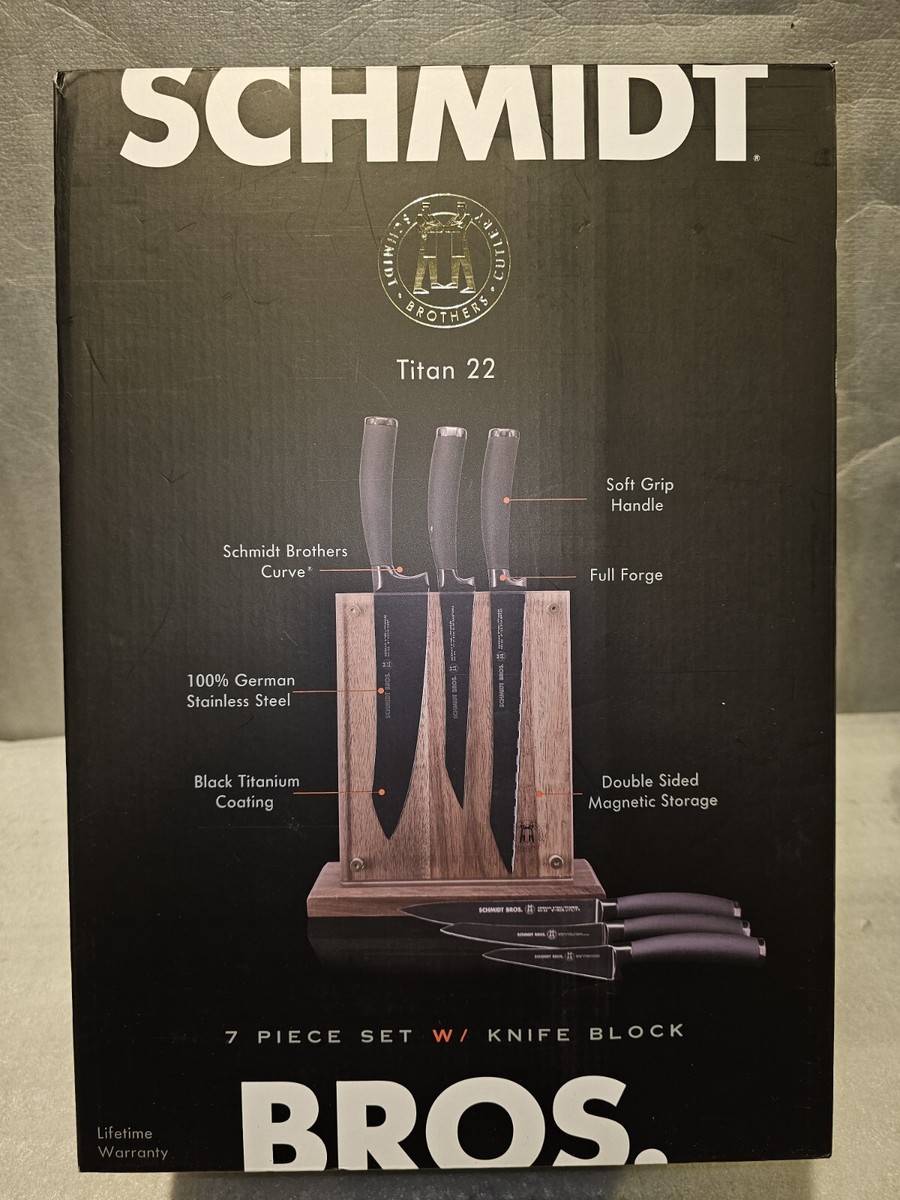 Schmidt Brothers Cutlery 22-Series 7-Piece Magnetic Knife Block