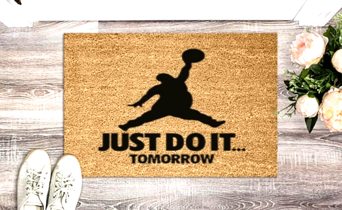 Nike Just Do It Tomorrow Door mat Rug Outdoor mat Welcome Mat Non Slip Coir Mat