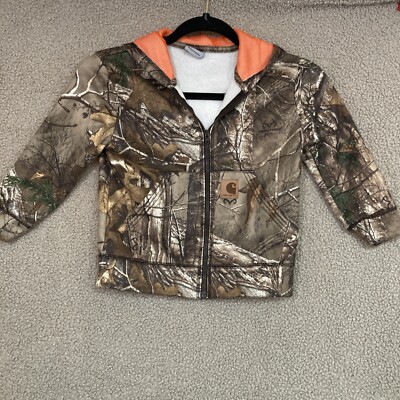 Carhartt Realtree Camo Hooded Jacket Full Zip Youth Size 4 | eBay