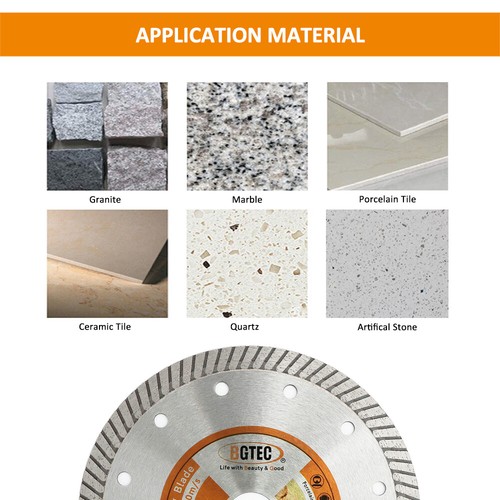 Cutting Turbo Blade Tile Granite Diamond Saw Disc Cutter for Ceramic 5pcs 125mm - Picture 3 of 11