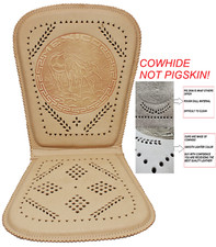 Genuine Mexican Respaldo Leather Cartruck Seat Cushion Horses Marecolt Cowhide