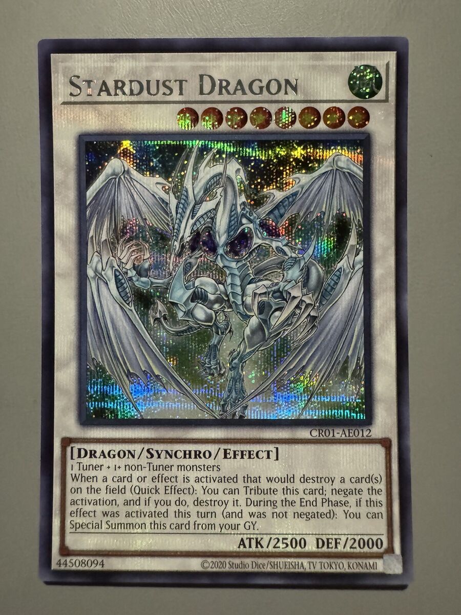 YUGIOH STARDUST DRAGON (SYNCHRO) ASIA ENGLISH EDITION CR01 YUGIOH STARDUST DRAGON (SYNCHRO) ASIA ENGLISH EDITION CR01