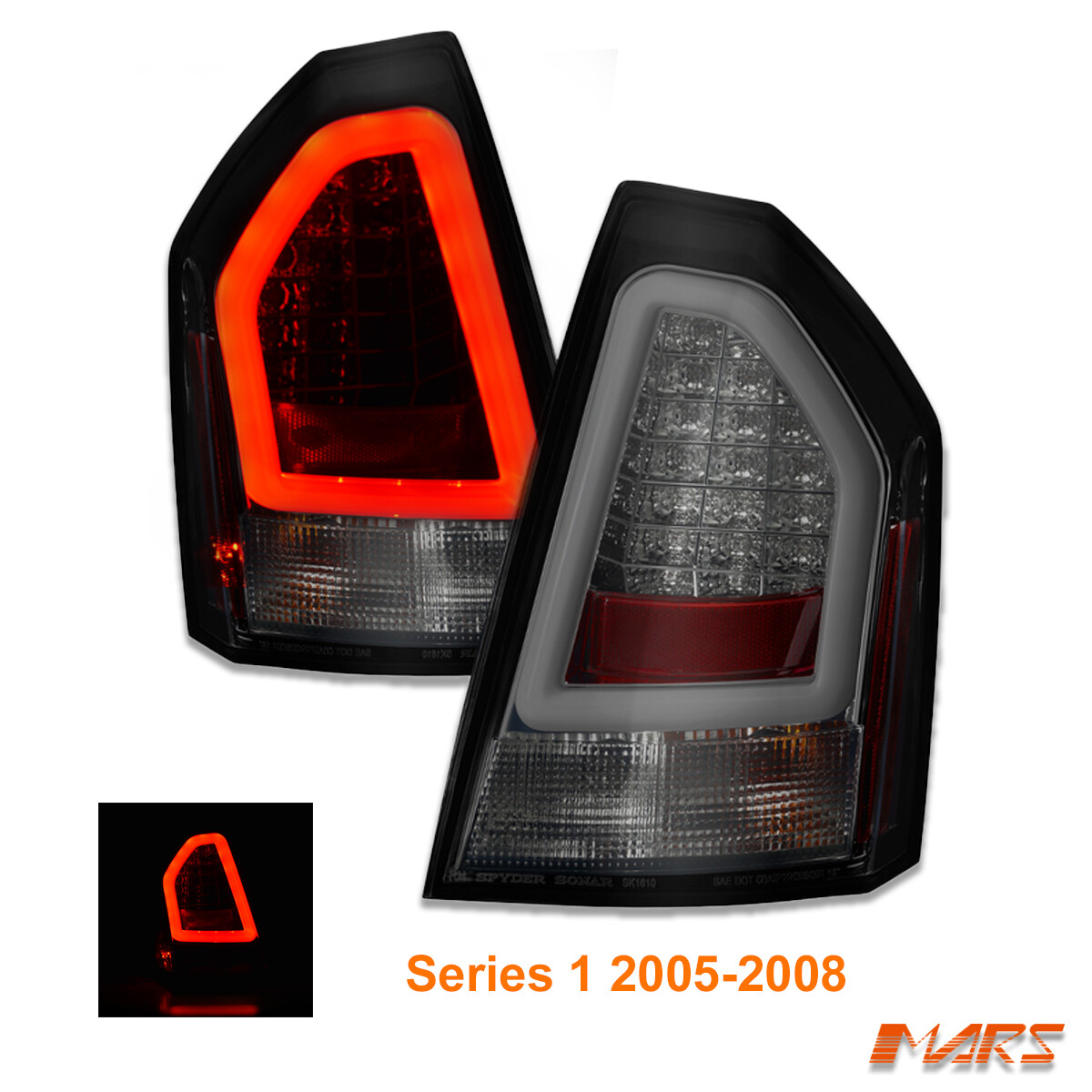 クライスラー 300C テールライト LED クライスラー 300 300C 前期 オールスモーク リア フル LED