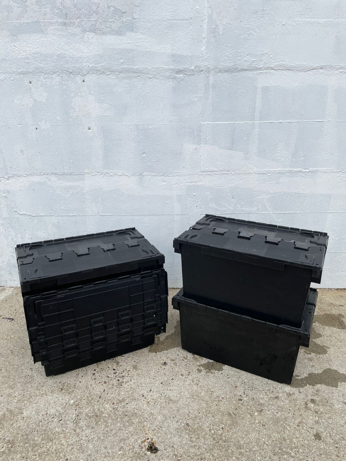 6 X 90ltr EXTRA LARGE Heavy Duty Plastic Storage Tote Boxes 710 x 460 x