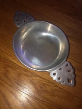 Wilton-Columbia Armetale Double Handled Porringer Bicentennial Approved Seal