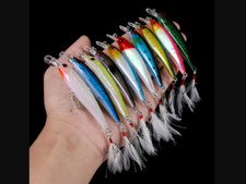 10 señuelos de pesca Minnow Señuelos de pesca de agua salada y dulce Camarones