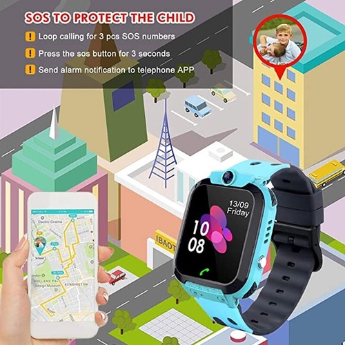 Kids Smart Watch SOS Call Location Tracker SIM 2G Camera Voice Chat IP68 - 第 4/7 張圖片