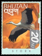 BHUTAN 1264f - White Stork "Ciconia ciconia" (pb82592)