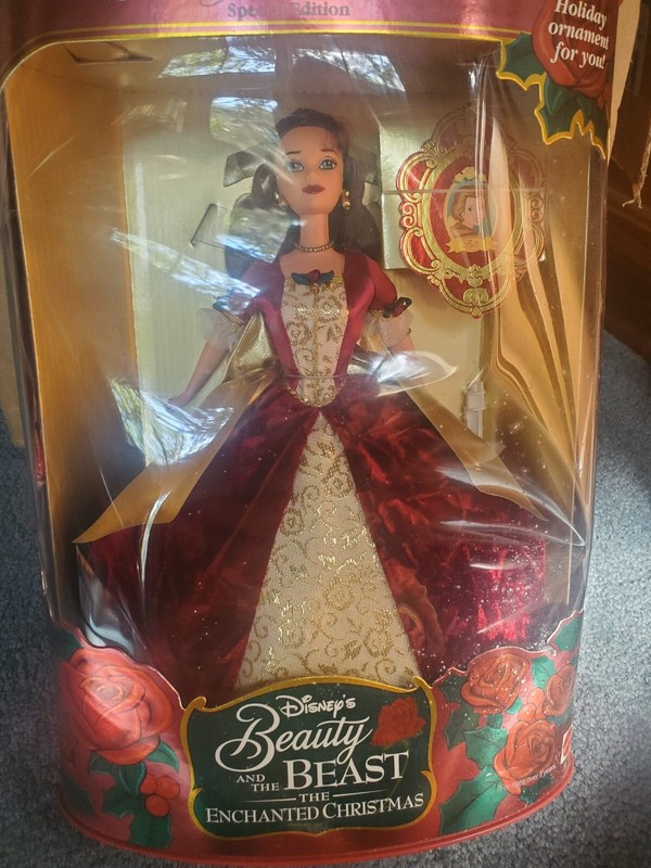 1997 Disney Princess Belle Beauty & Beast Vintage Christmas Barbie - NO RESERV