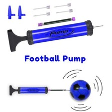 1 x Ball Football Pump Sports Hand Inflating Bike Balloons Toy Needle Tube Valve