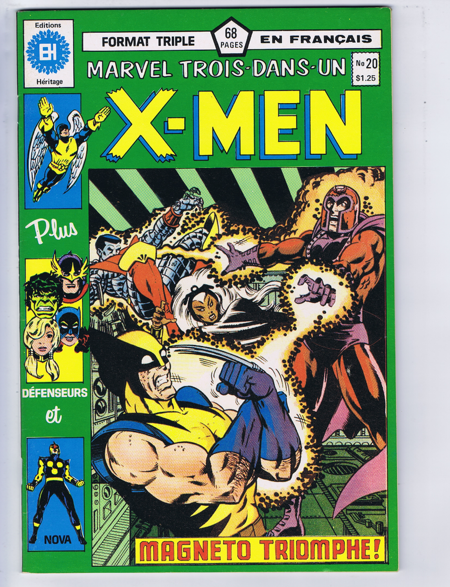 Marvel Trois-Dans-Un X-Men #20 Editions Heritage FRENCH/CANADIAN