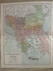 1880 The Balkans, Turkey In Europe Original Antique Map by E.G. Ravenstein