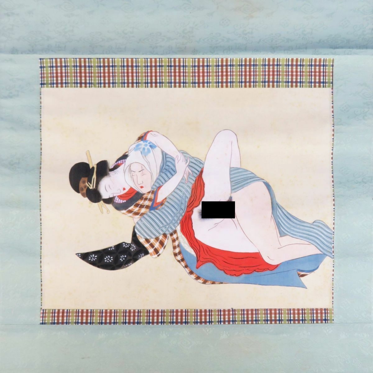 PINTURA JAPONESA COLGANTE PERGAMINO JAPÓN Desnudo BELLEZA ANTIGUA Shunga e978
