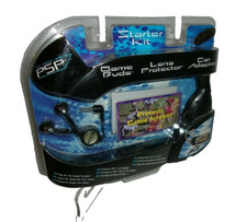 PSP Intec Starter Kit Bud Headphones, Lens Protector, Car Adaptor NEW