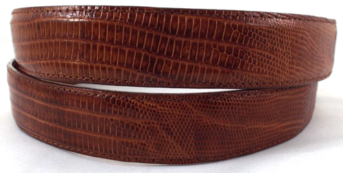 EUC VTG Polo Ralph Lauren Genuine Lizard & Sterling Silver 1" Dress Belt S34 USA - Picture 3 of 13
