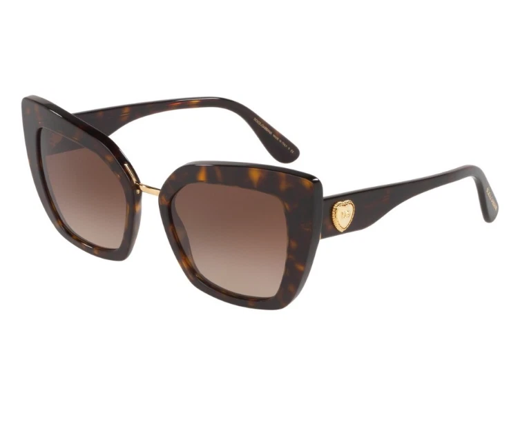 Occhiali Da Sole Dolce & Gabbana 0DG4417 31638G - Donna, Montatura Occhio Di Gatto Nero Leopardato