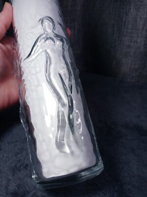 Vintage LIBBEY Extra Tall 8 3/4'' Highball 3D Female BODY Glass Mid-Century  Vase