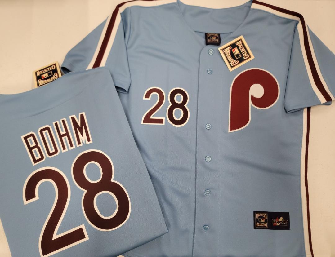 30421 Cooperstown Collection PHILADELPHIA PHILLIES Throwback Vintage Blue  JERSEY