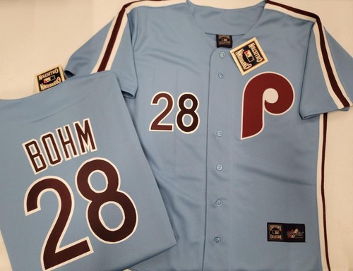 30421 Cooperstown Collection PHILADELPHIA PHILLIES Throwback Vintage Blue JERSEY - Picture 6 of 6