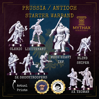 Grabenkrieg - Stellvertreter Preußen / Antiochia Starter Warband - Resin 3d gedruckt