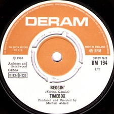 Timebox - Beggin' 7 Inch Vinyl Single (7 Inch Record) (Jukebox Record)