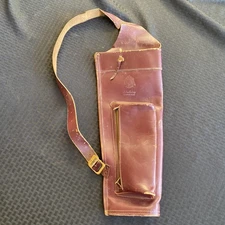 Vintage Indian Archery Leather Back Quiver  Extra Pocket  Trim 18" Evansville IN