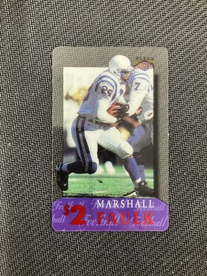 1996 Classic Clear Assets #2 Marshall Faulk Phone Cards $2 Indianapolis Colts