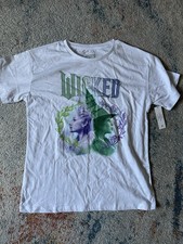 Wicked Part 2 Girls Graphic Tee Shirt XL 14/16 White Glinda Elphaba NEW