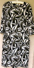 J. McLaughlin Catalyst Sheath Dress w/Pockets Black/White/Olive Green XL