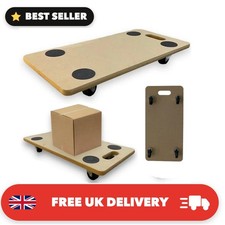 200kg Hand Dolly MDF Wood Wooden Furniture Mover Trolley Cart Moving Platform