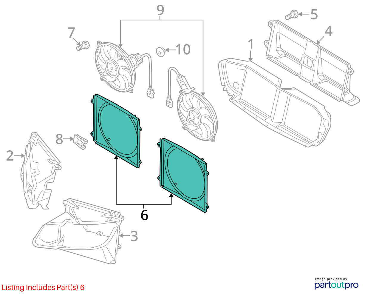 Audi R8 2012-2015 Radiator fan