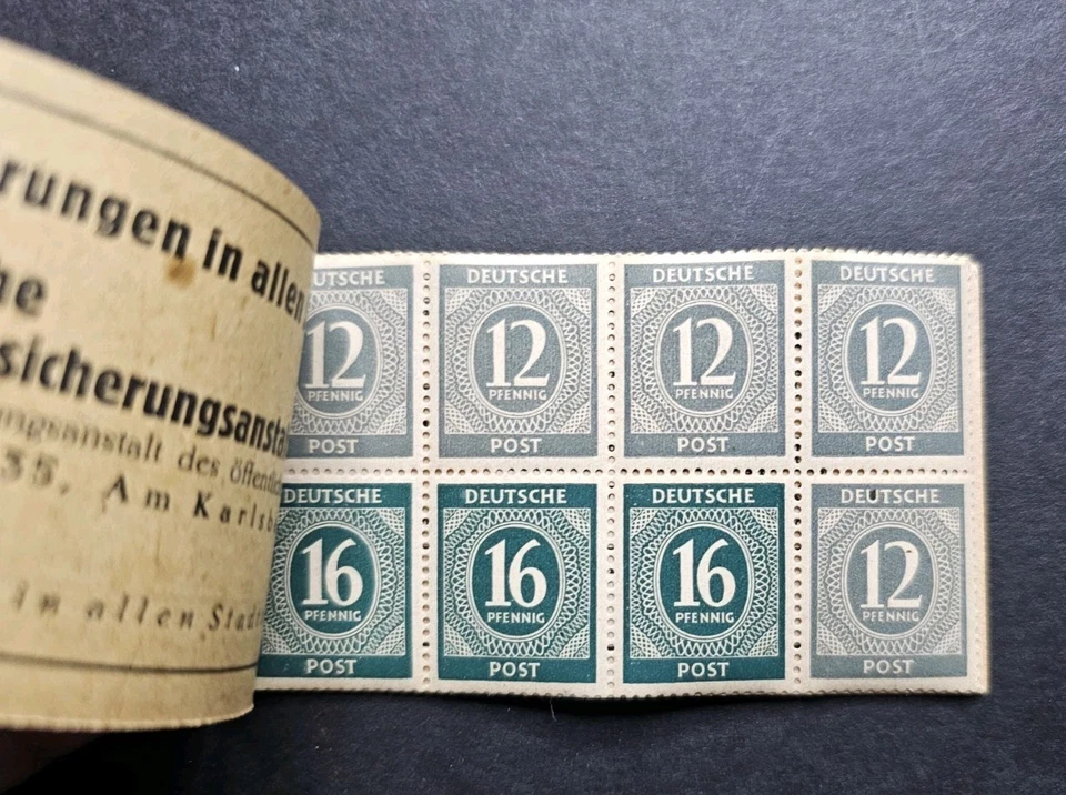 Estampillas de Alemania - Folleto de ocupación aliada de 1946 MH-MiNr. 50. MNH Foto 2 de 3