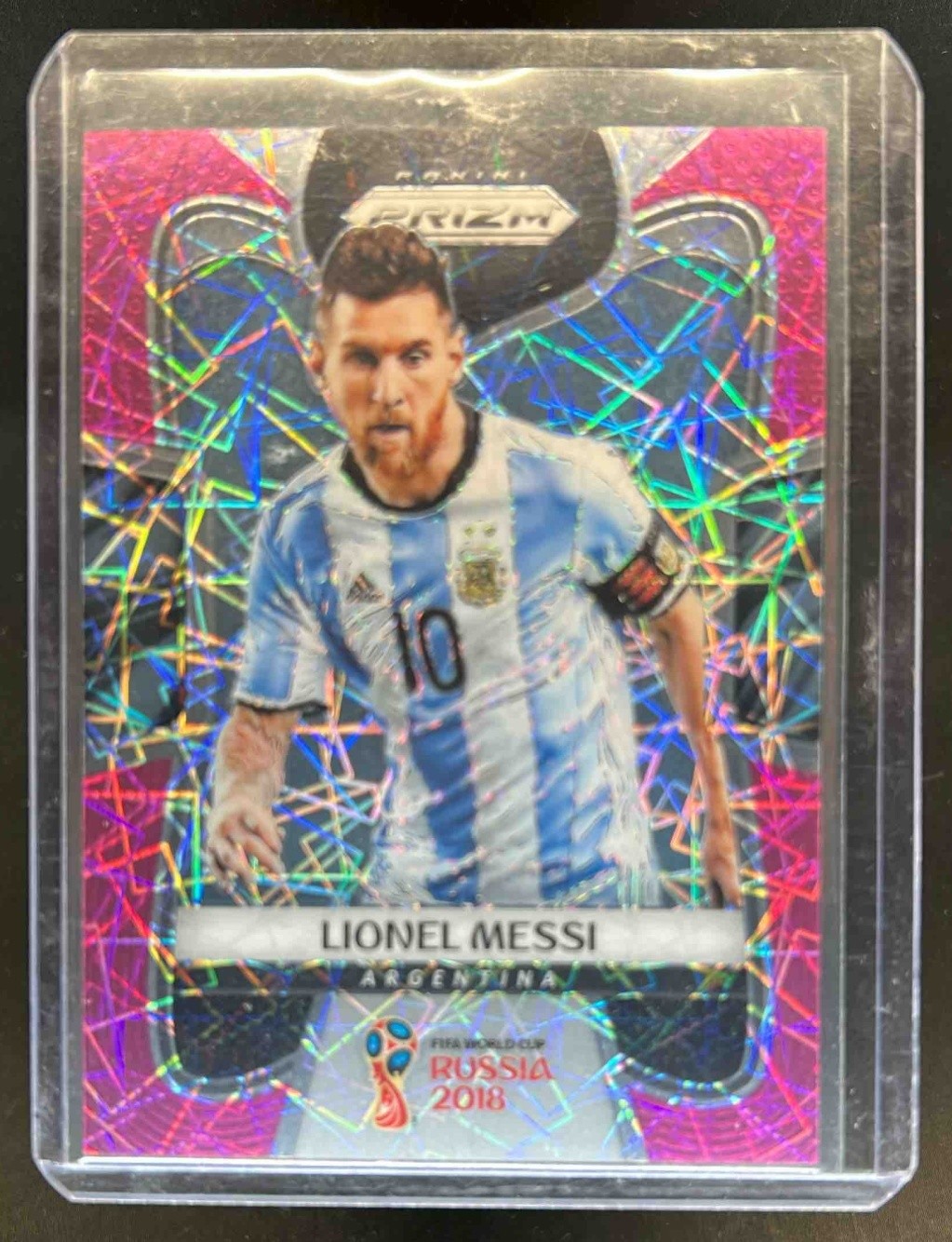2018 Prizm World Cup Lionel Messi Pink Lazer #14/40 Argentina