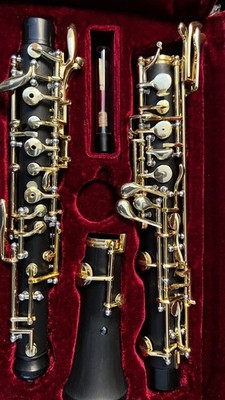 Schwarze zusammengesetzte Oboe C Schlüssel links F Resonanz vergoldet individueller Zirkonia Stein