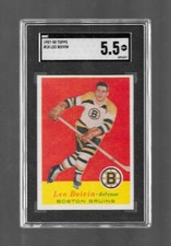 SHARP! 1957-58 Topps # 18 LEO BOIVIN BOSTON BRUINS SGC 5.5!